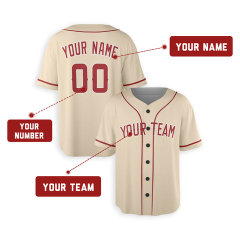 Personalized Los Angeles Fan Cream Baseball Jersey – City Style Custom Name & Number