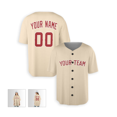 Personalized Los Angeles Fan Cream Baseball Jersey – City Style Custom Name & Number