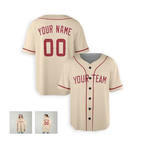 Personalized Los Angeles Fan Cream Baseball Jersey – City Style Custom Name & Number