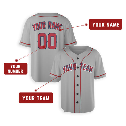 Personalized Los Angeles Fan Gray Baseball Jersey – Road Style Custom Name & Number