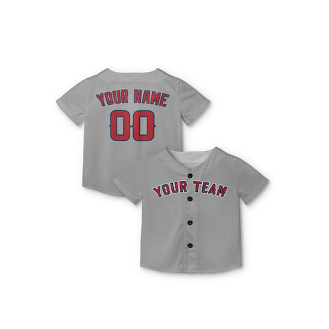 Personalized Los Angeles Fan Gray Baseball Jersey – Road Style Custom Name & Number