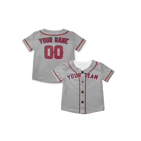 Personalized Los Angeles Fan Gray Baseball Jersey – Road Style Custom Name & Number