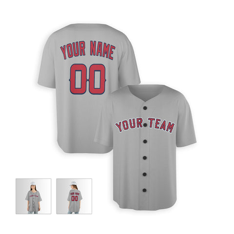 Personalized Los Angeles Fan Gray Baseball Jersey – Road Style Custom Name & Number