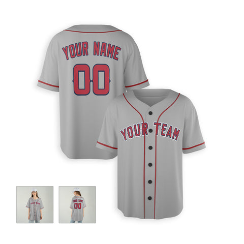 Personalized Los Angeles Fan Gray Baseball Jersey – Road Style Custom Name & Number