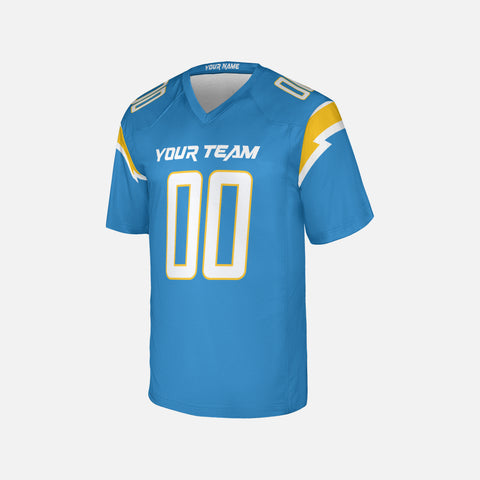 Personalized Los Angeles Fan Powder Blue Football Jersey – Custom Name & Number