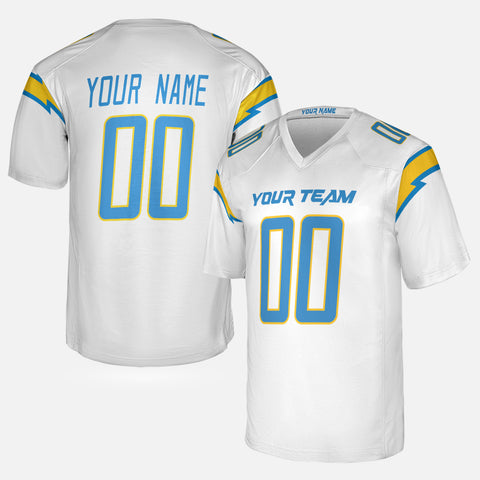 Personalized Los Angeles Fan White Football Jersey – Custom Name & Number