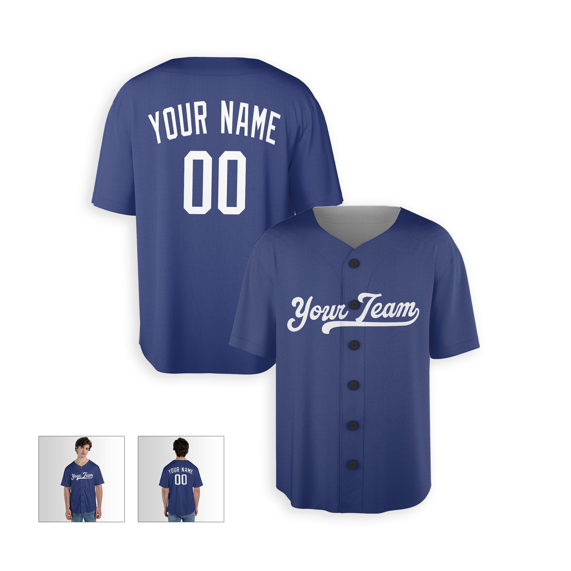 Personalized Los Angeles Fan Royal Baseball Jersey – City Style Custom Name & Number