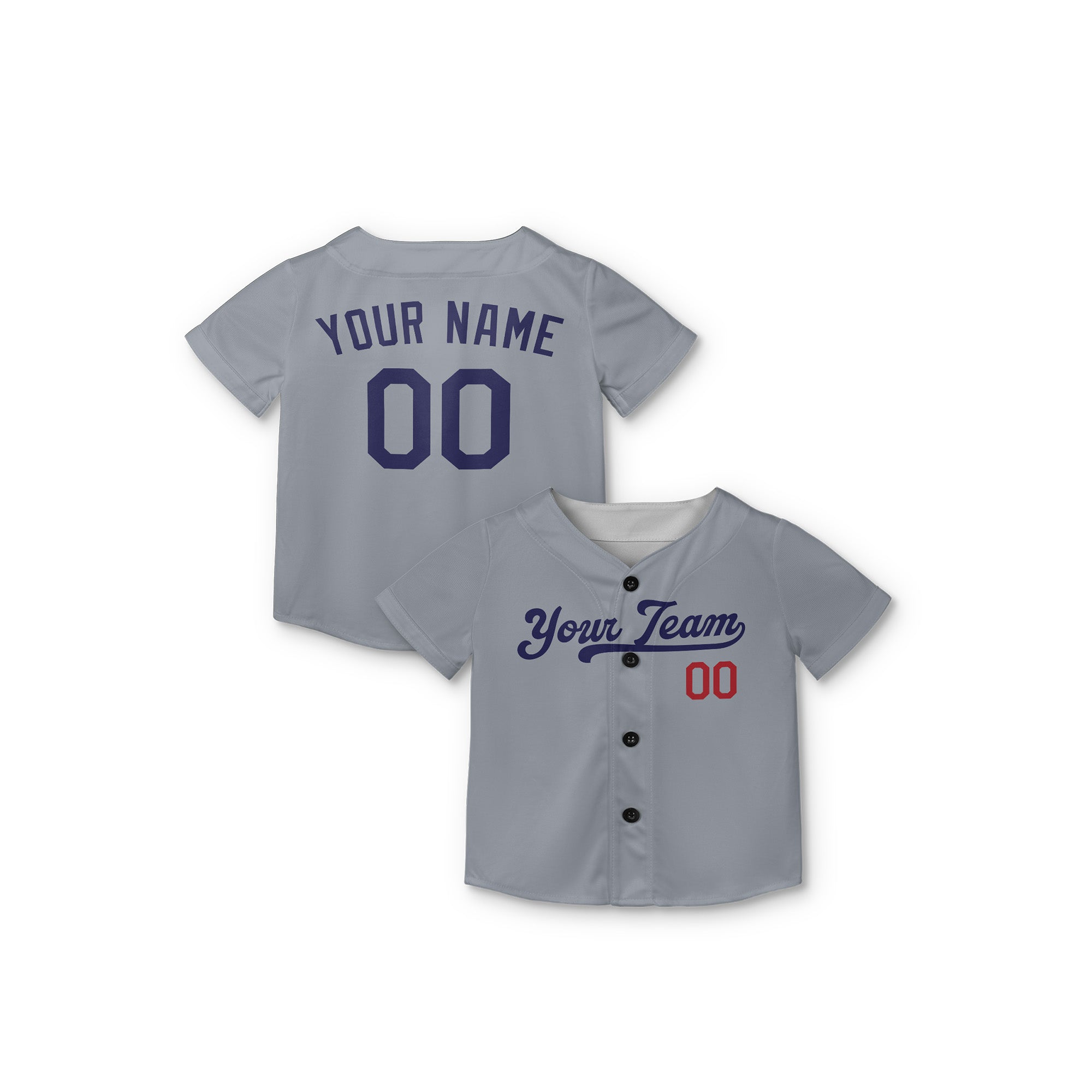 Personalized Los Angeles Fan Gray Baseball Jersey – Road Style Custom Name & Number