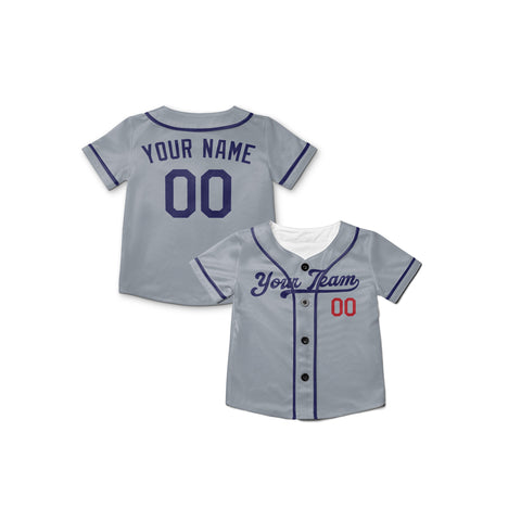 Personalized Los Angeles Fan Gray Baseball Jersey – Road Style Custom Name & Number
