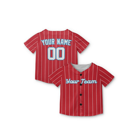 Personalized Miami FL Fan Red Baseball Jersey – City Style Custom Name & Number