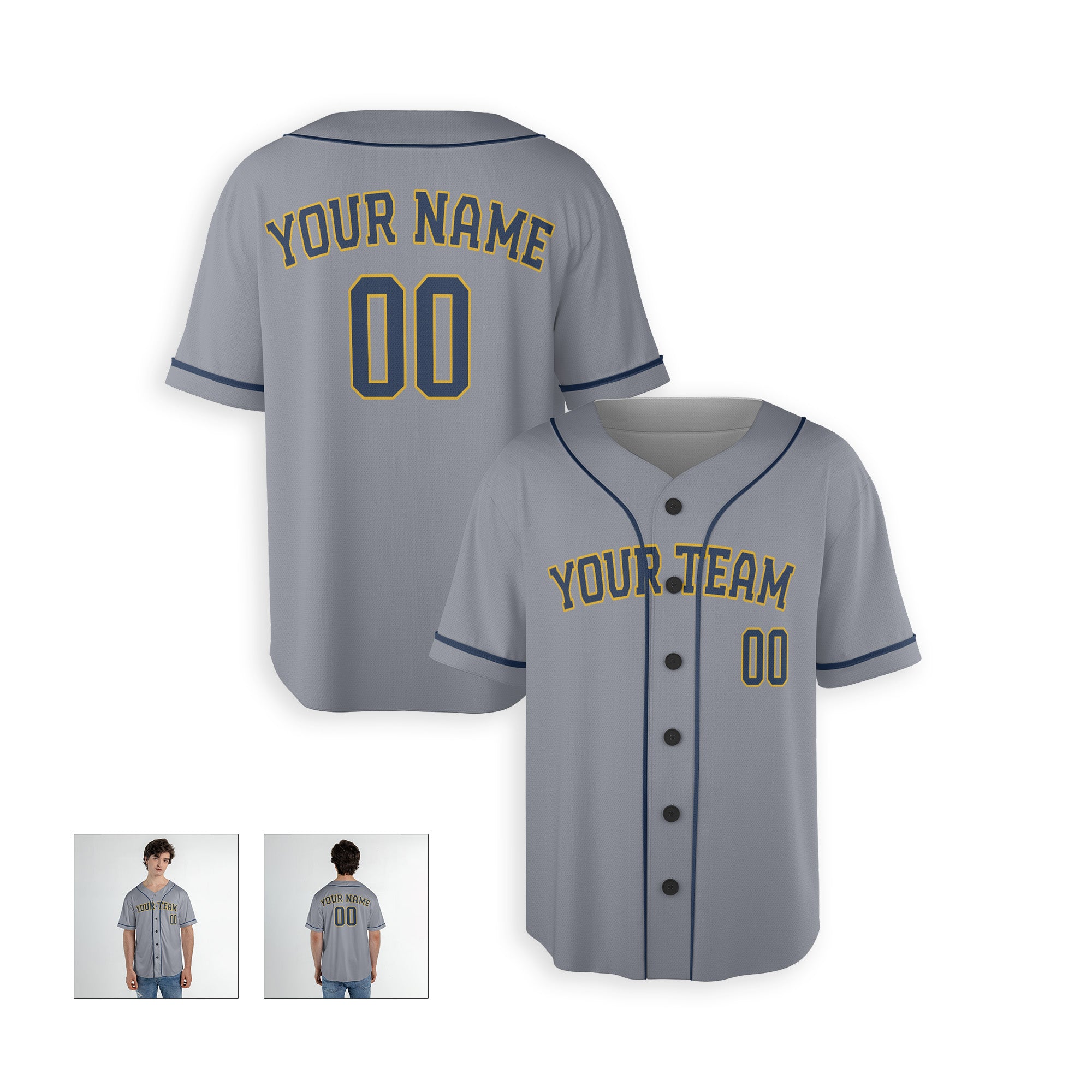 Personalized Milwaukee Fan Gray Baseball Jersey – Alternate Style Custom Name & Number