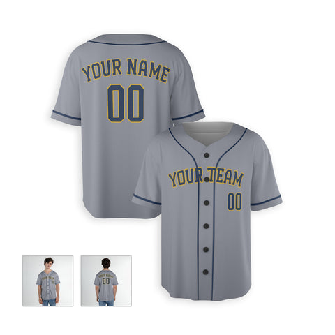 Personalized Milwaukee Fan Gray Baseball Jersey – Alternate Style Custom Name & Number
