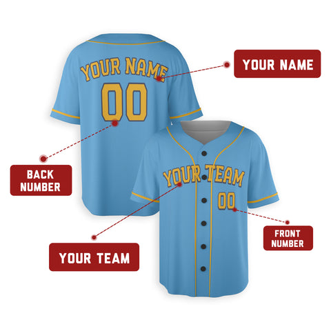 Personalized Milwaukee Fan Sky Blue Baseball Jersey – City Style Custom Name & Number