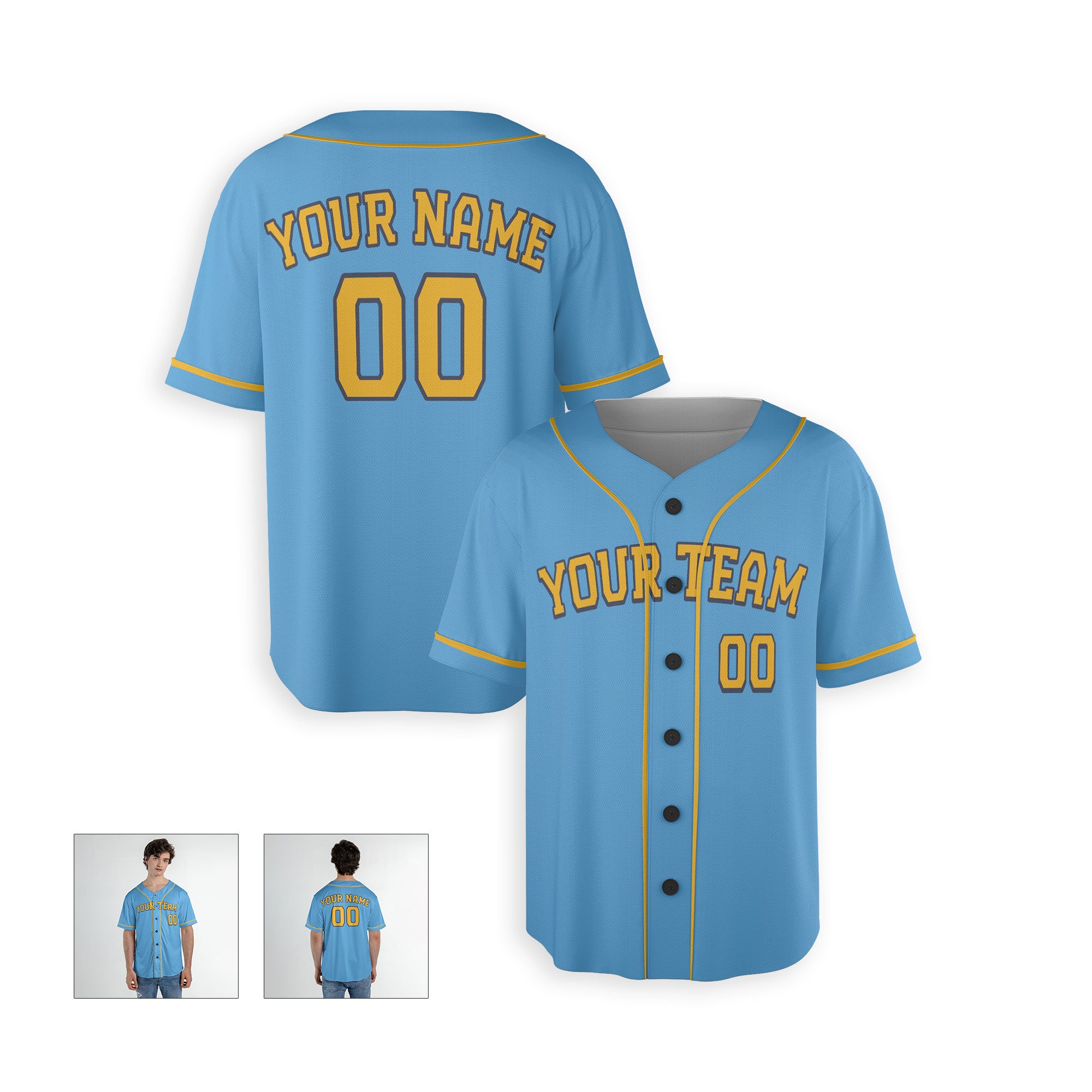 Personalized Milwaukee Fan Sky Blue Baseball Jersey – City Style Custom Name & Number