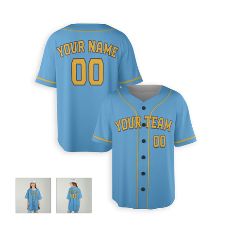 Personalized Milwaukee Fan Sky Blue Baseball Jersey – City Style Custom Name & Number