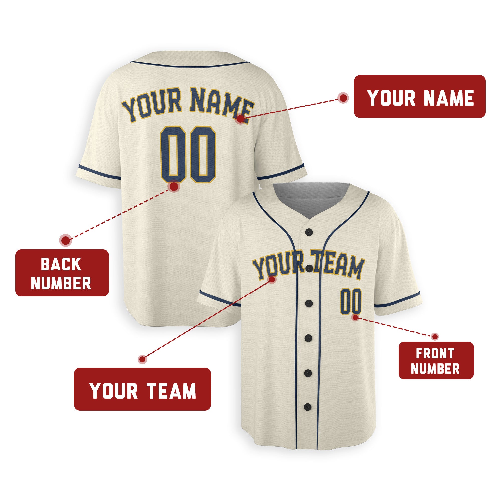 Personalized Milwaukee Fan Cream Baseball Jersey – Home Style Custom Name & Number
