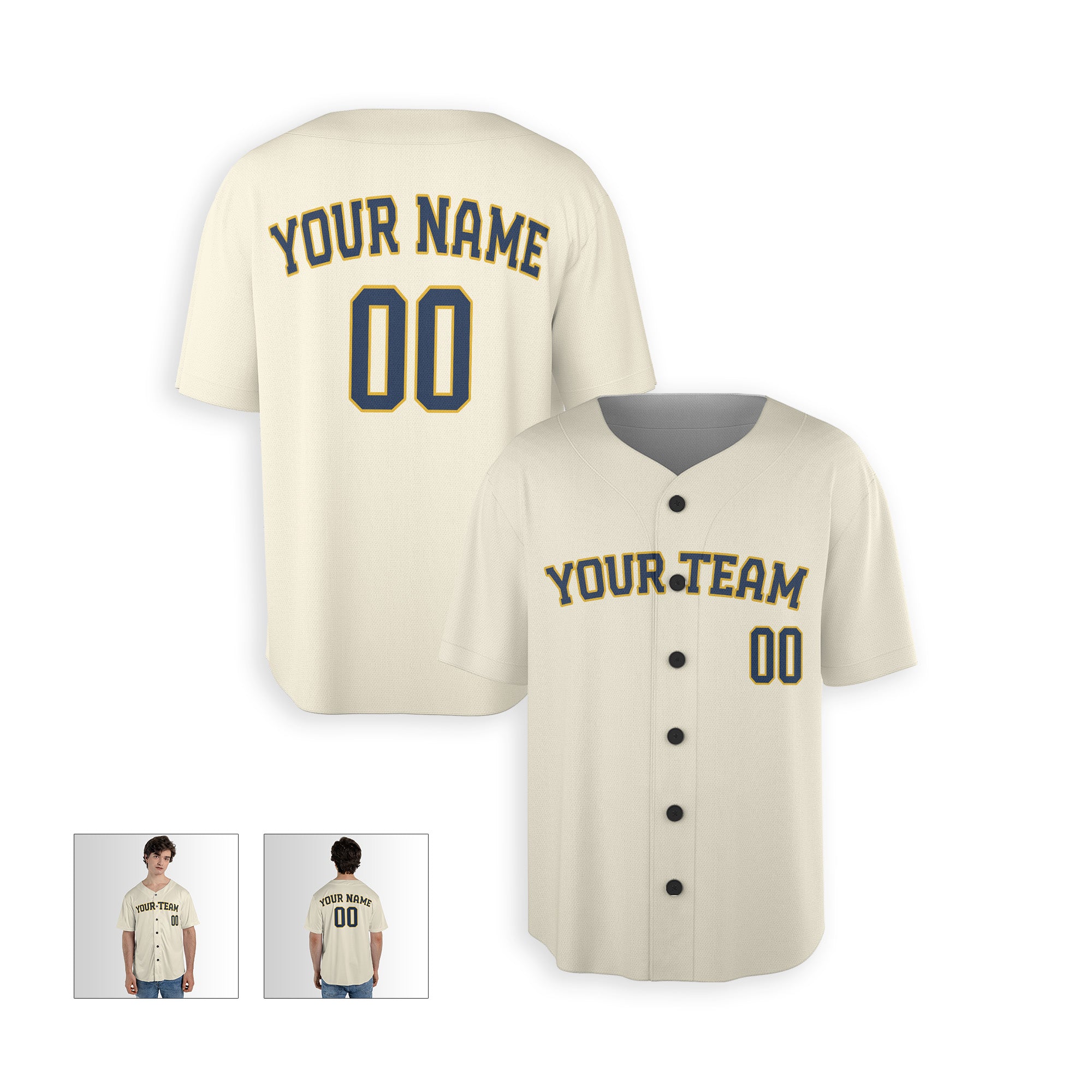 Personalized Milwaukee Fan Cream Baseball Jersey – Home Style Custom Name & Number