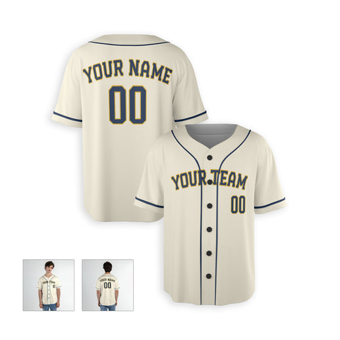 Personalized Milwaukee Fan Cream Baseball Jersey – Home Style Custom Name & Number