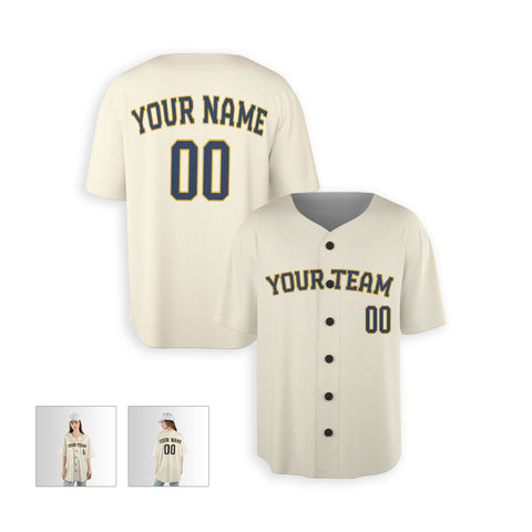 Personalized Milwaukee Fan Cream Baseball Jersey – Home Style Custom Name & Number