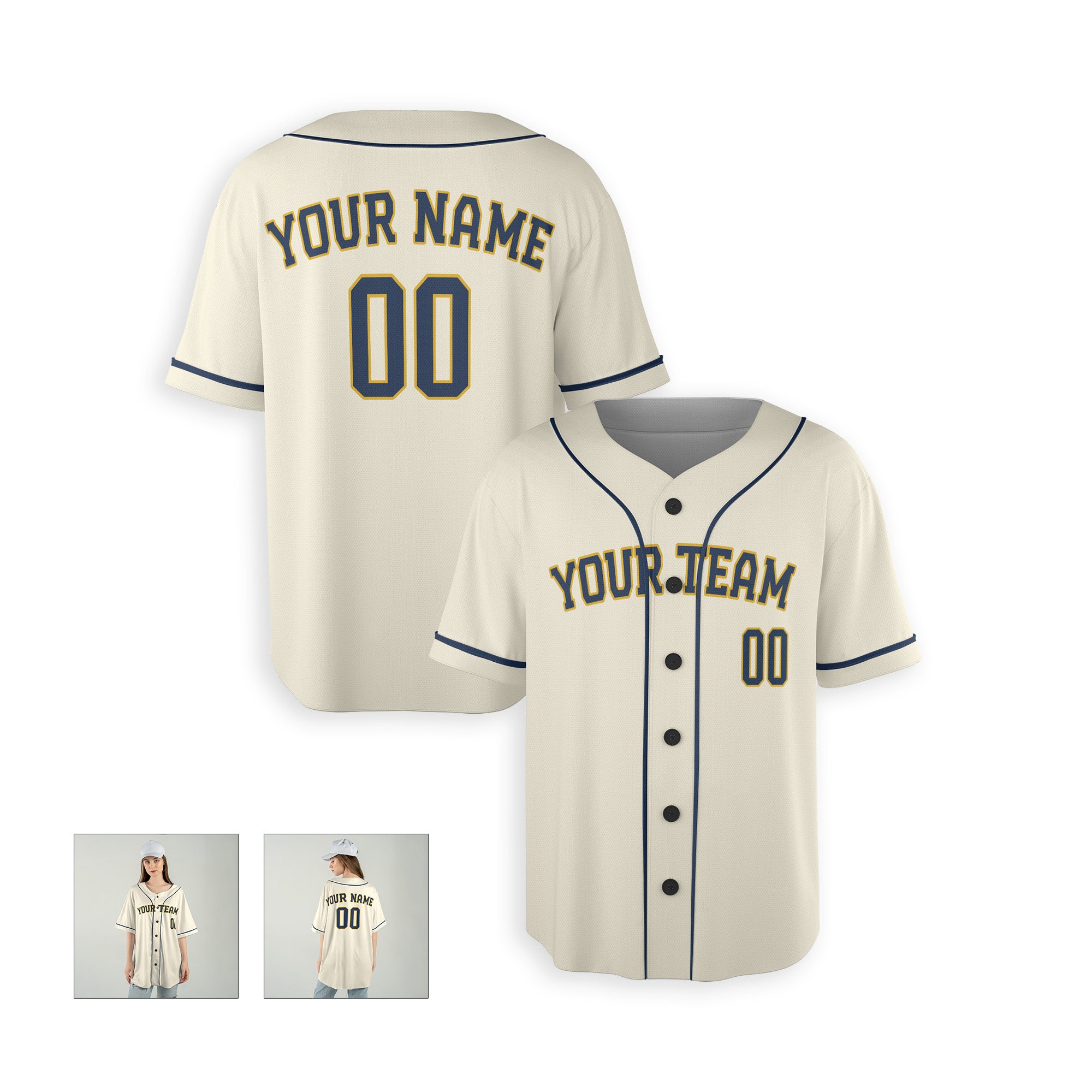 Personalized Milwaukee Fan Cream Baseball Jersey – Home Style Custom Name & Number