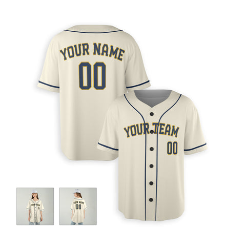Personalized Milwaukee Fan Cream Baseball Jersey – Home Style Custom Name & Number