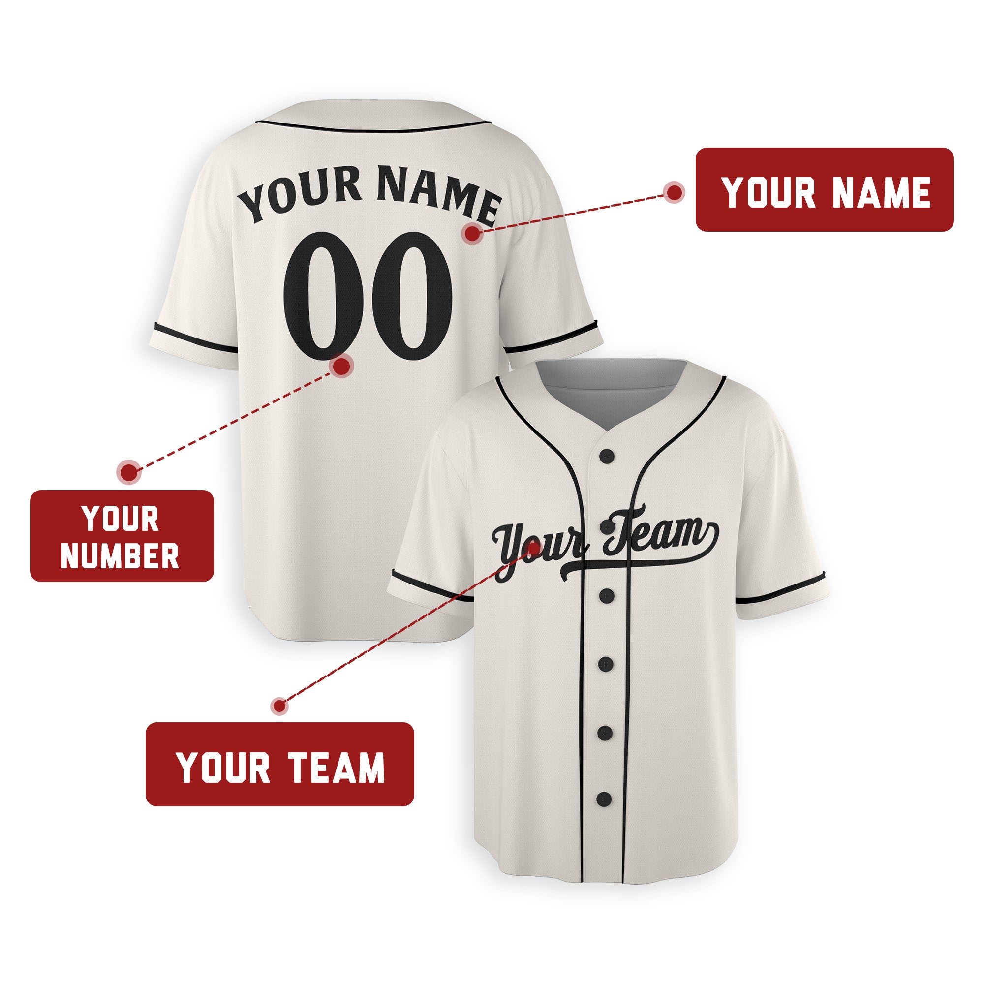 Personalized Minnesota Fan Cream Baseball Jersey – Alternate Style Custom Name & Number