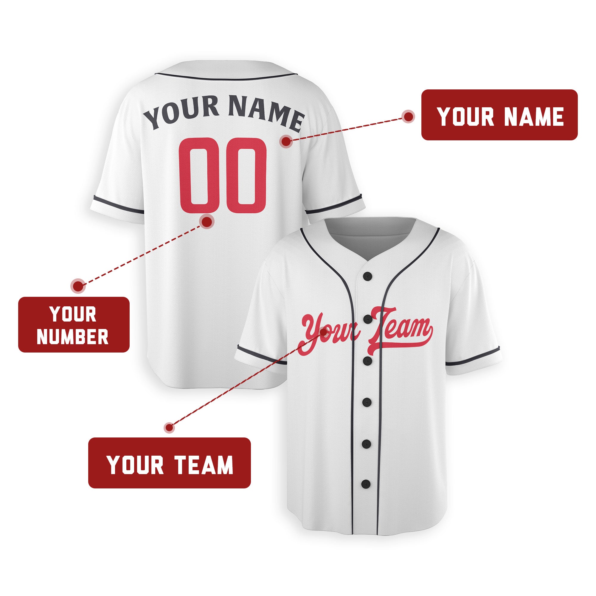 Personalized Minnesota Fan White Baseball Jersey – Home Style Custom Name & Number