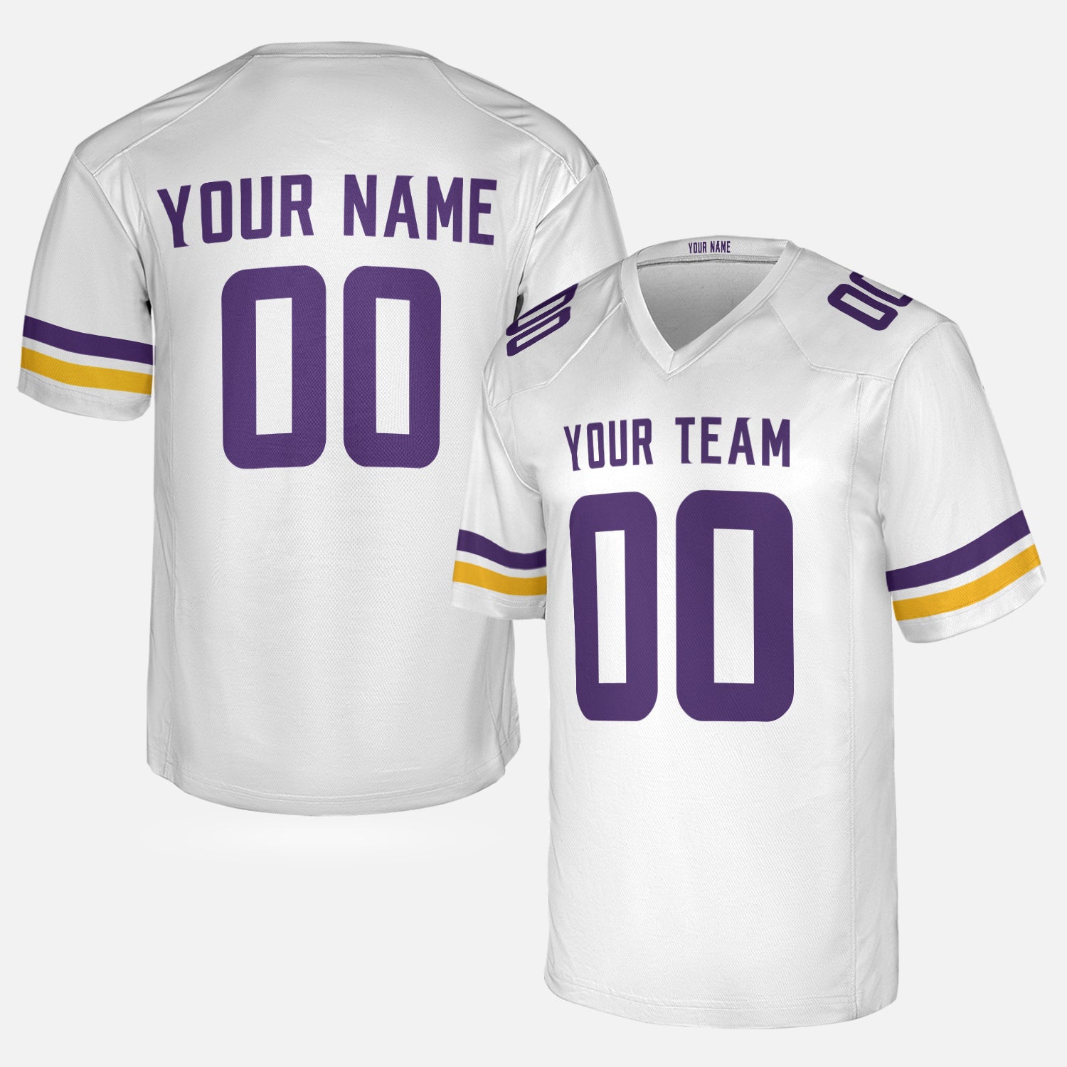 Personalized Minnesota Fan White Football Jersey – Custom Name & Number