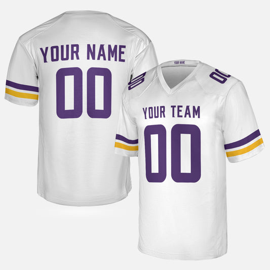 Personalized Minnesota Fan White Football Jersey – Custom Name & Number