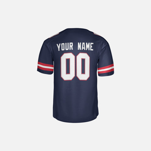 Personalized New England Fan Navy Football Jersey – Alternate Style Custom Name & Number