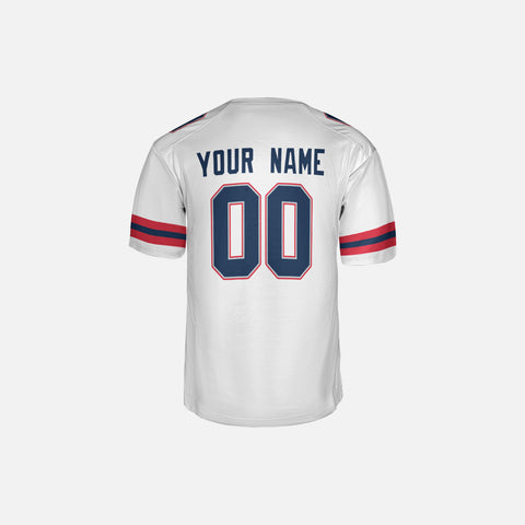 Personalized New England Fan White Football Jersey – Alternate Style Custom Name & Number
