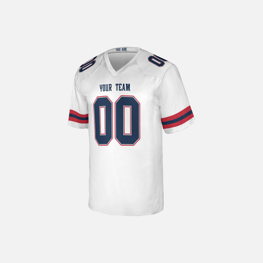 Personalized New England Fan White Football Jersey – Alternate Style Custom Name & Number