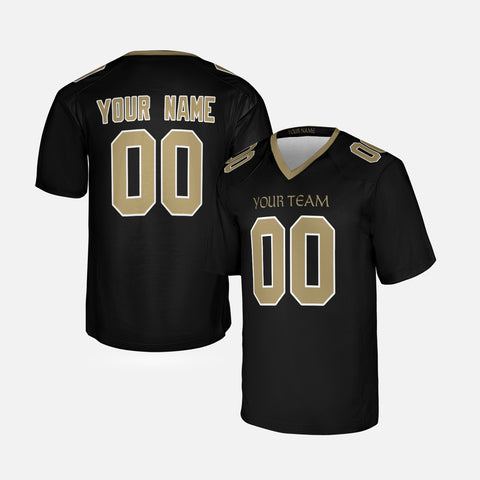 Personalized New Orleans Fan Black Football Jersey – Custom Name & Number