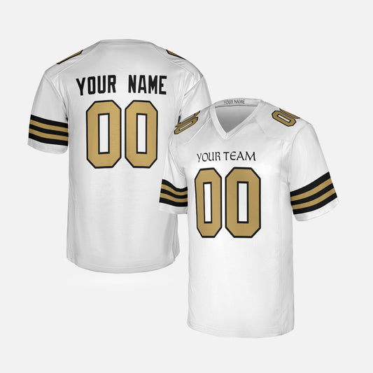 Personalized New Orleans Fan White Football Jersey – Alternate Style Custom Name & Number