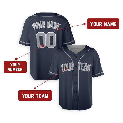 Personalized New York Fan Navy Baseball Jersey – Alternate Style Custom Name & Number