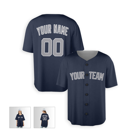 Personalized New York Fan Navy Baseball Jersey – Alternate Style Custom Name & Number