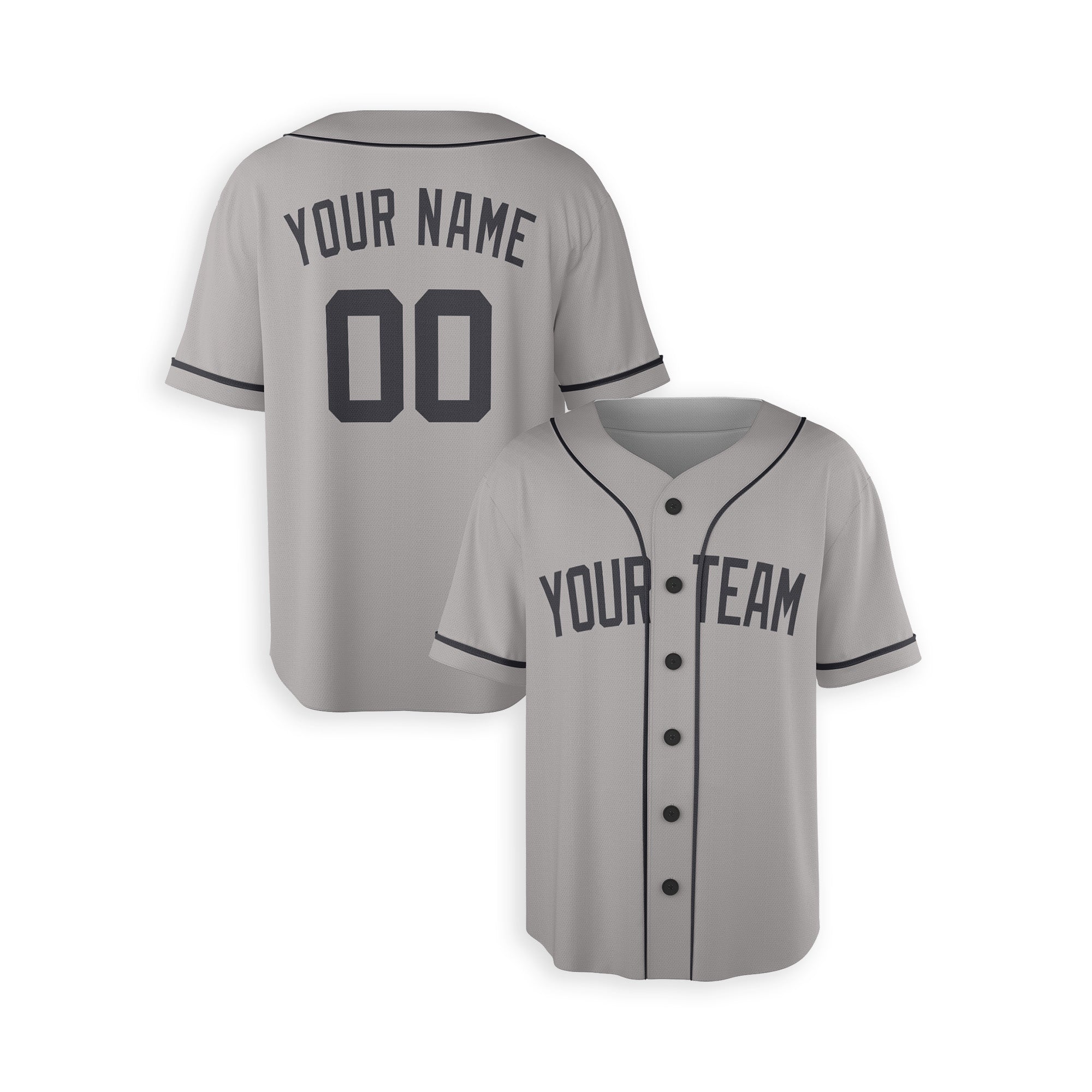 Personalized New York Fan Gray Baseball Jersey – Away Style Custom Name & Number