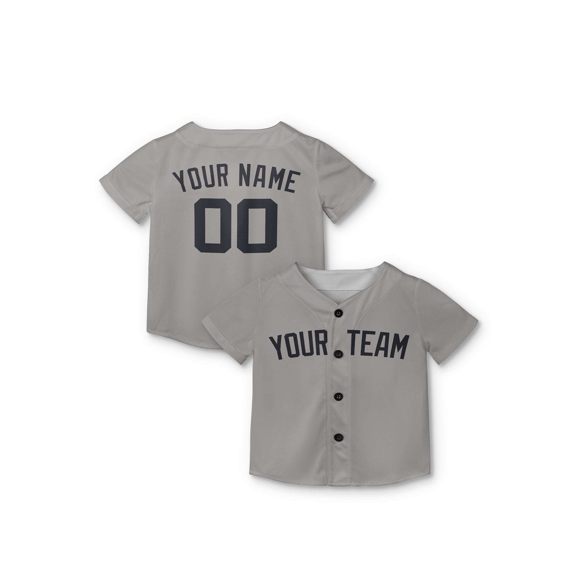Personalized New York Fan Gray Baseball Jersey – Away Style Custom Name & Number