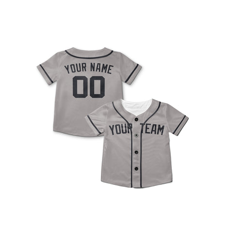 Personalized New York Fan Gray Baseball Jersey – Away Style Custom Name & Number