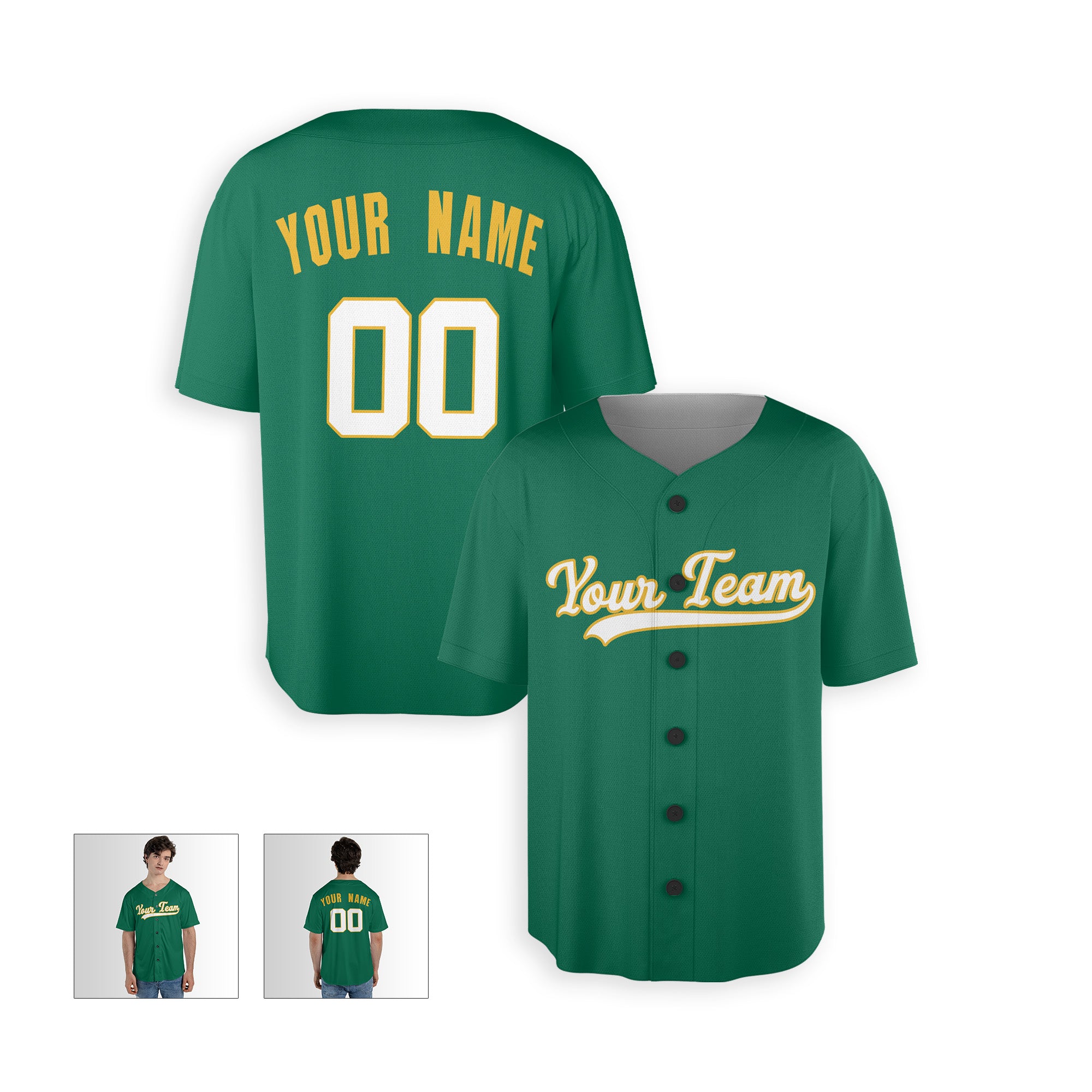 Personalized Oakland Fan Green Baseball Jersey – Alternate Style Custom Name & Number