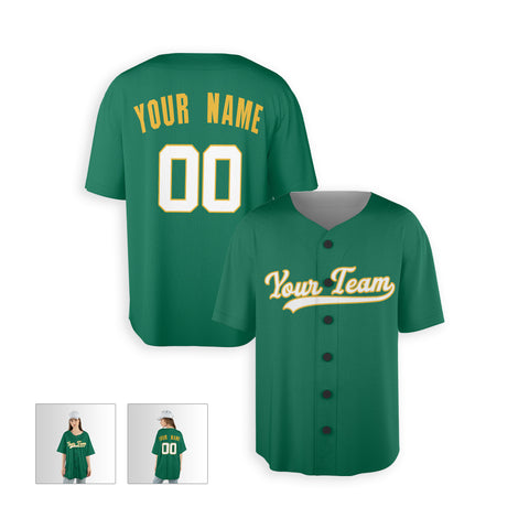 Personalized Oakland Fan Green Baseball Jersey – Alternate Style Custom Name & Number