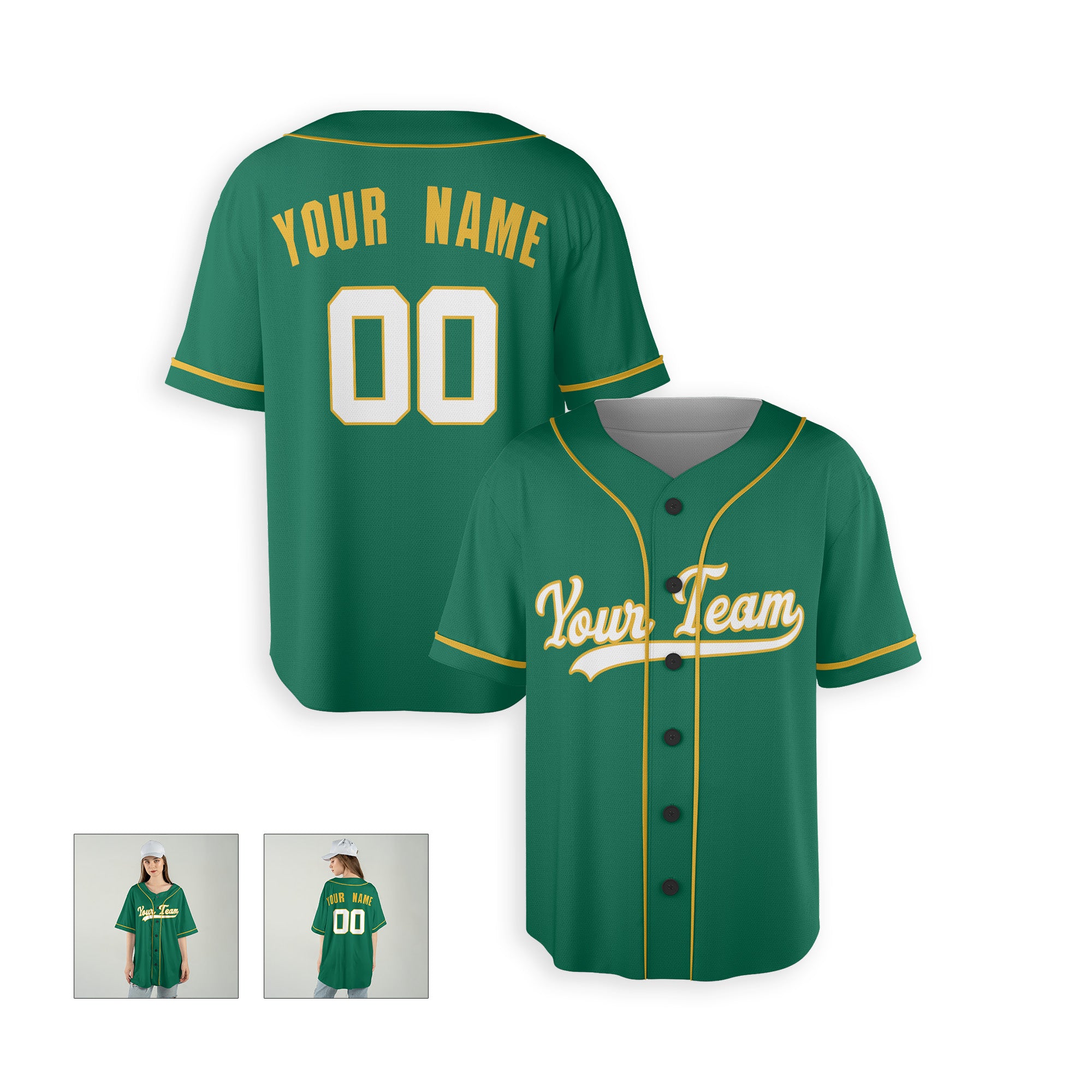 Personalized Oakland Fan Green Baseball Jersey – Alternate Style Custom Name & Number