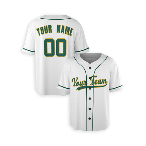 Personalized Oakland Fan White Baseball Jersey – Home Style Custom Name & Number