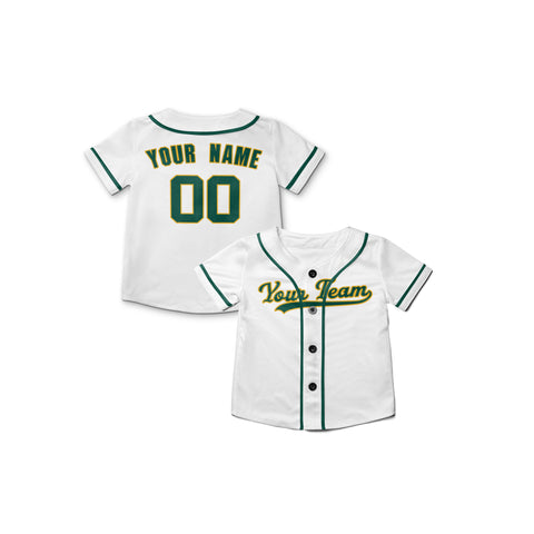 Personalized Oakland Fan White Baseball Jersey – Home Style Custom Name & Number