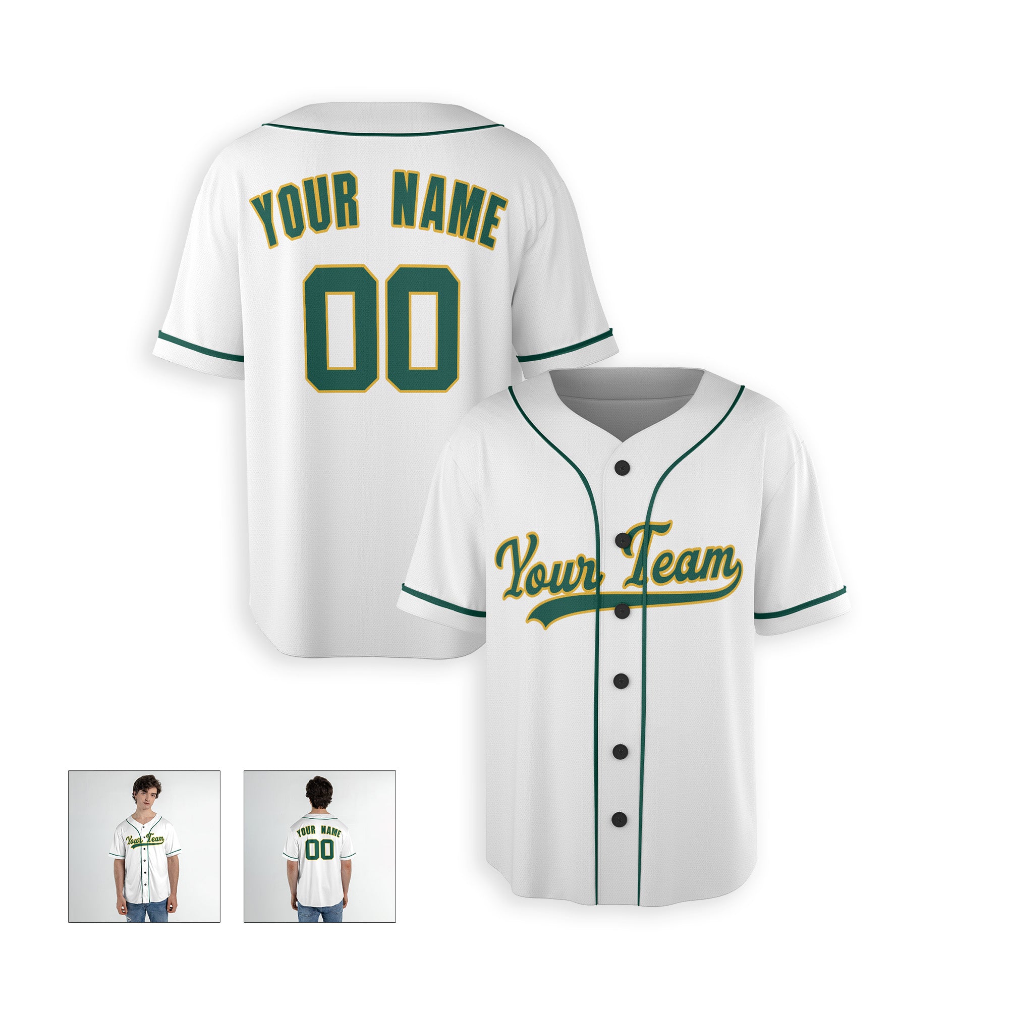 Personalized Oakland Fan White Baseball Jersey – Home Style Custom Name & Number