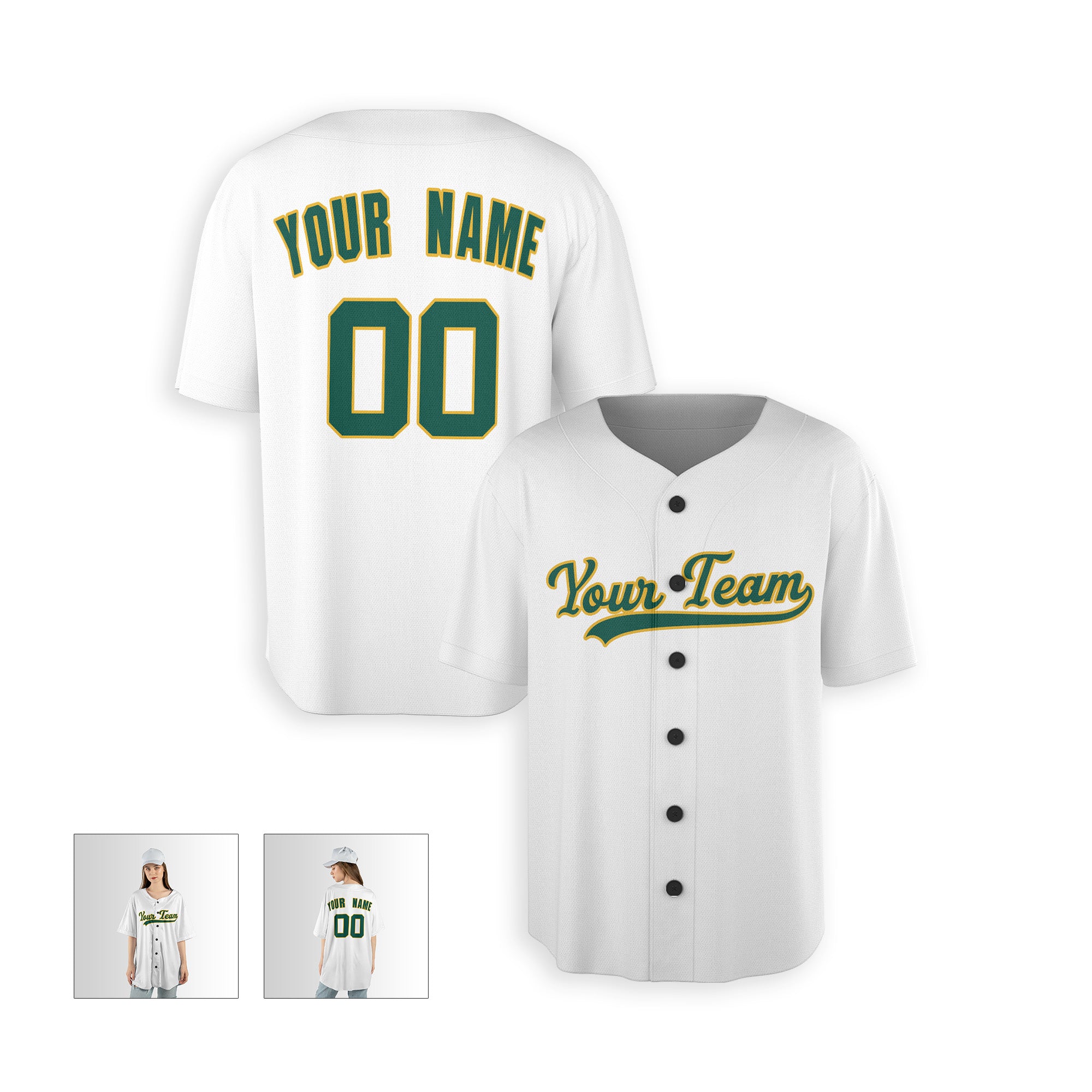 Personalized Oakland Fan White Baseball Jersey – Home Style Custom Name & Number