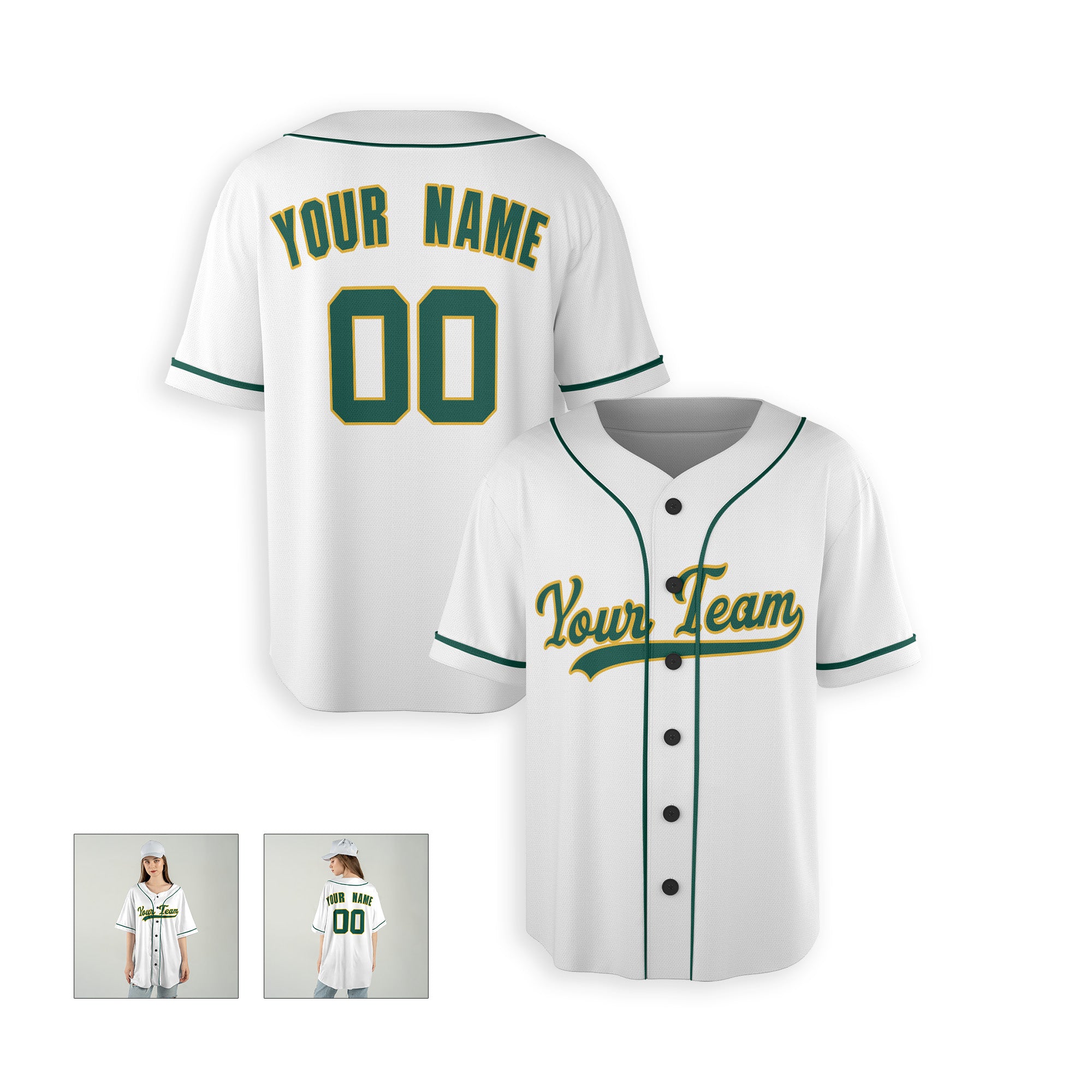 Personalized Oakland Fan White Baseball Jersey – Home Style Custom Name & Number