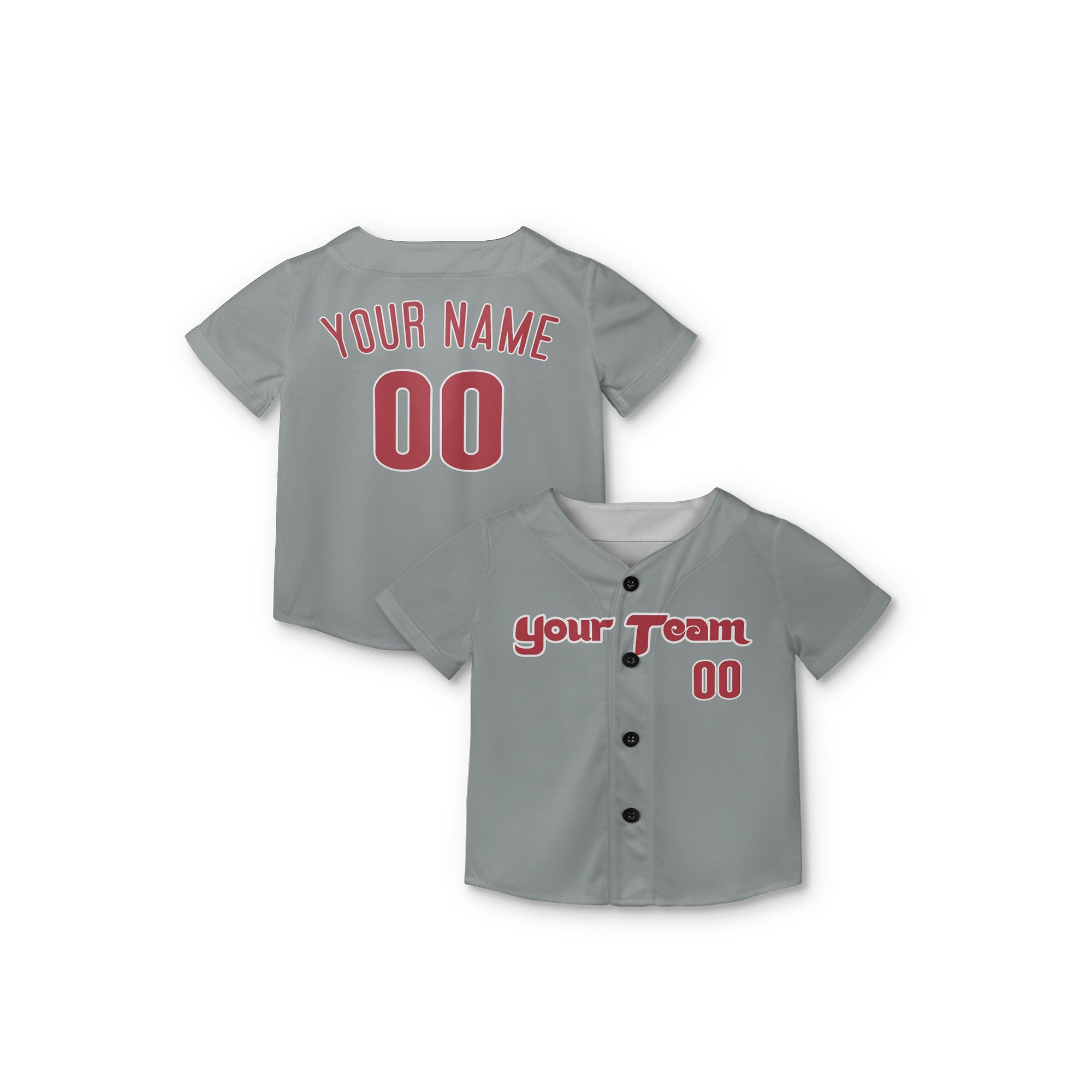Personalized Philadelphia Fan Gray Baseball Jersey – Away Custom Name & Number
