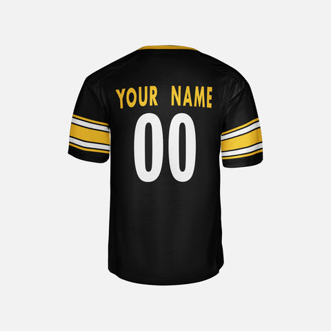 Personalized Pittsburgh Fan Black Football Jersey – Custom Name & Number