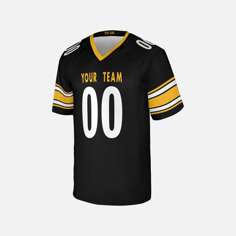 Personalized Pittsburgh Fan Black Football Jersey – Custom Name & Number